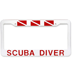 License Frame W/scuba Diver